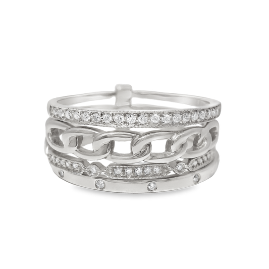 0.17CT Diamond Ring 14k White Gold