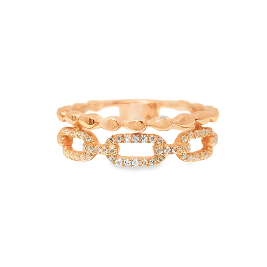 0.17CT Diamond Ring 14k Rose Gold