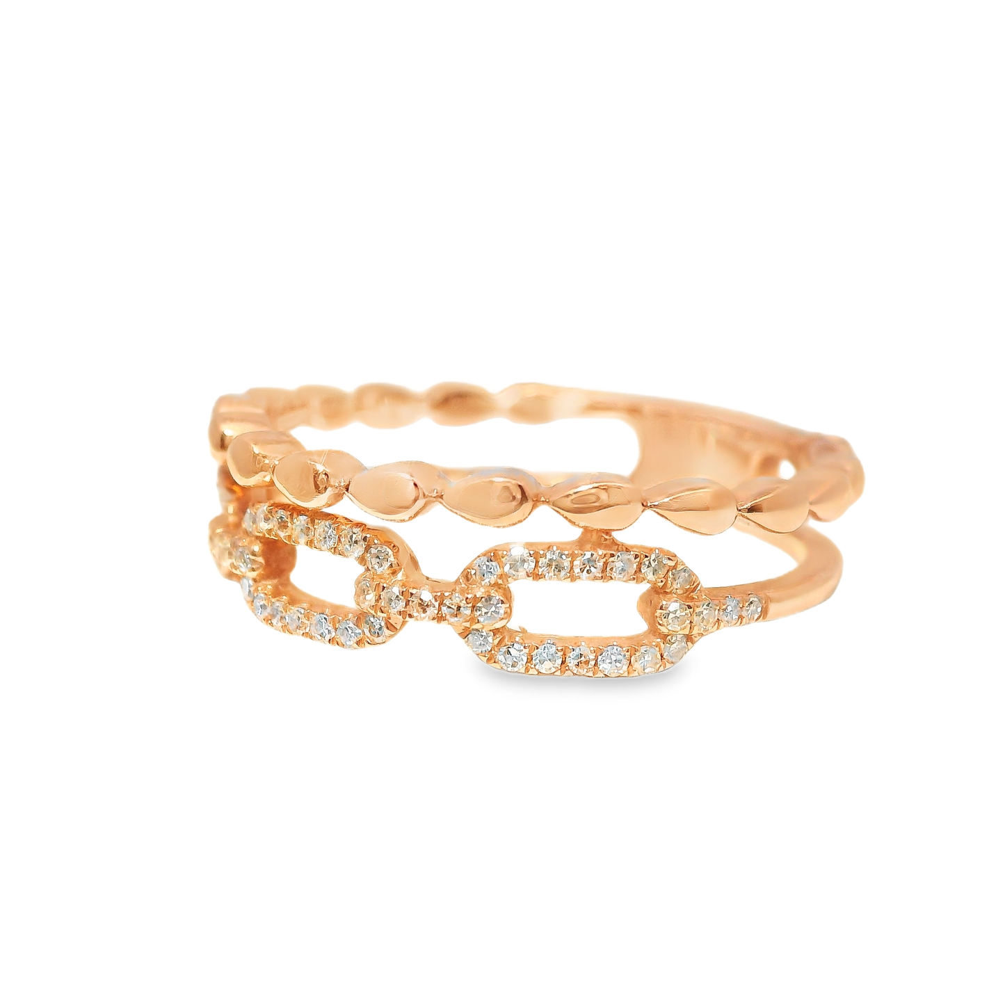 0.17CT Diamond Ring 14k Rose Gold