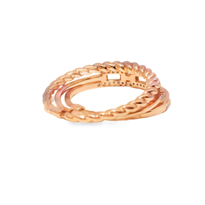 0.17CT Diamond Ring 14k Rose Gold