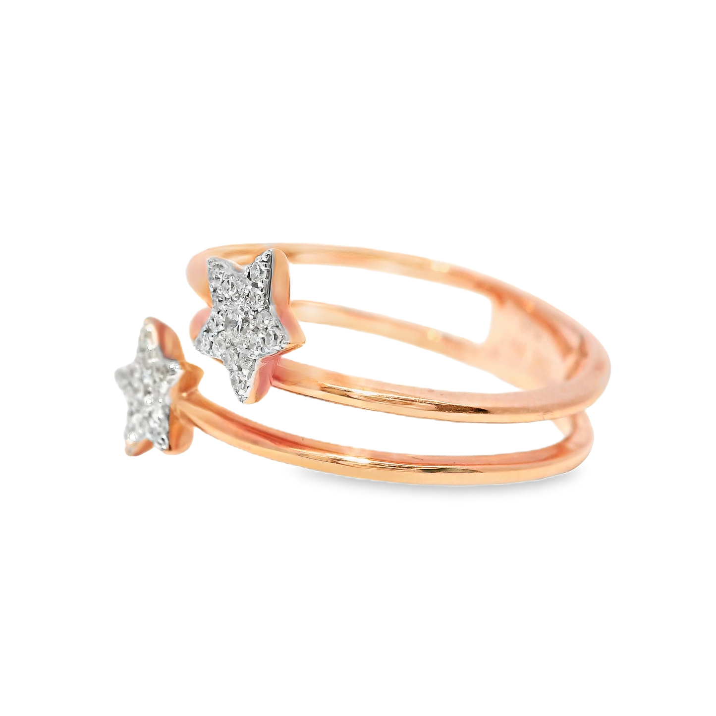0.16CT Diamond Ring 14k Rose Gold