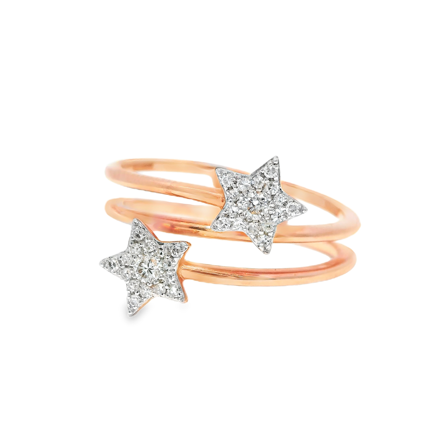 0.16CT Diamond Ring 14k Rose Gold
