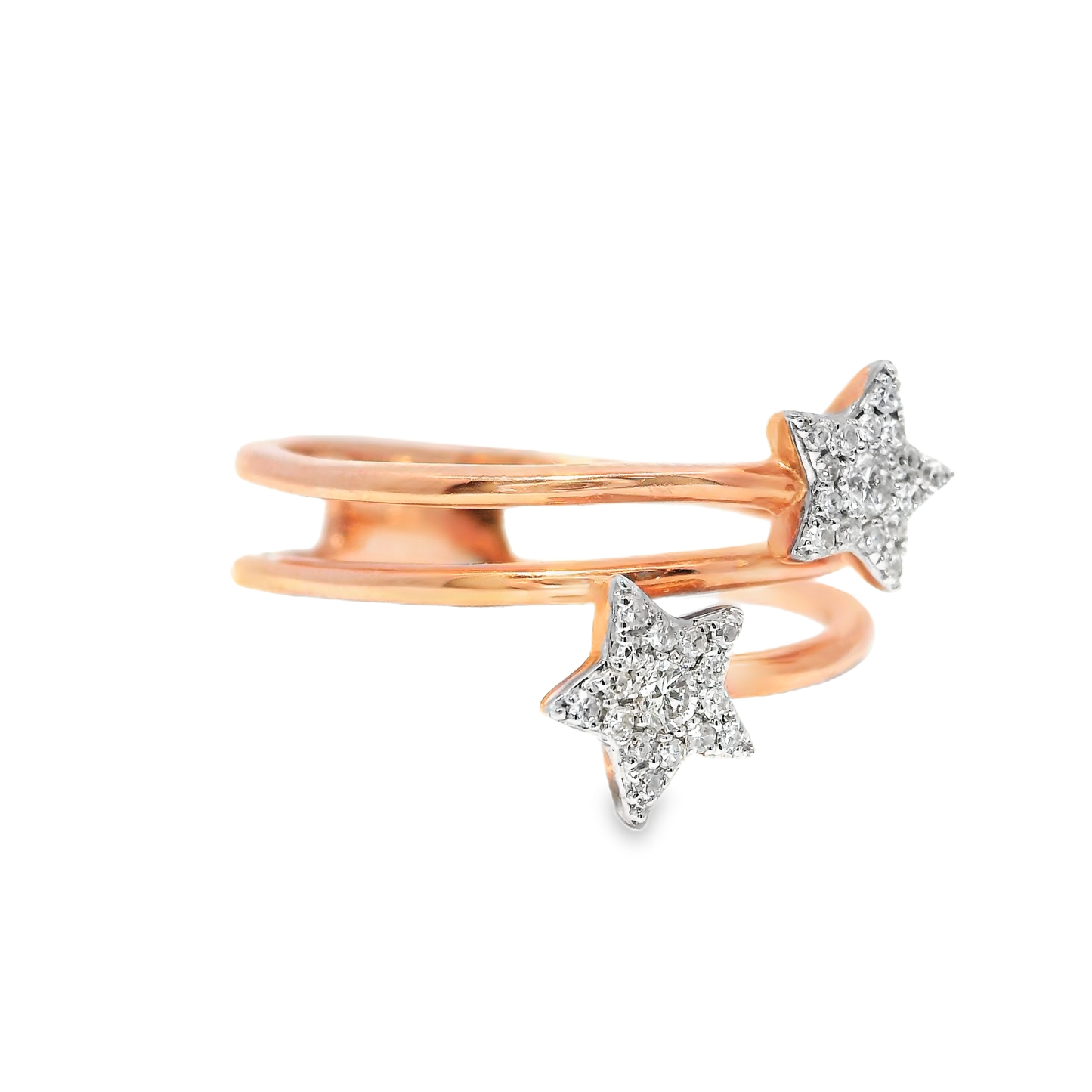0.16CT Diamond Ring 14k Rose Gold