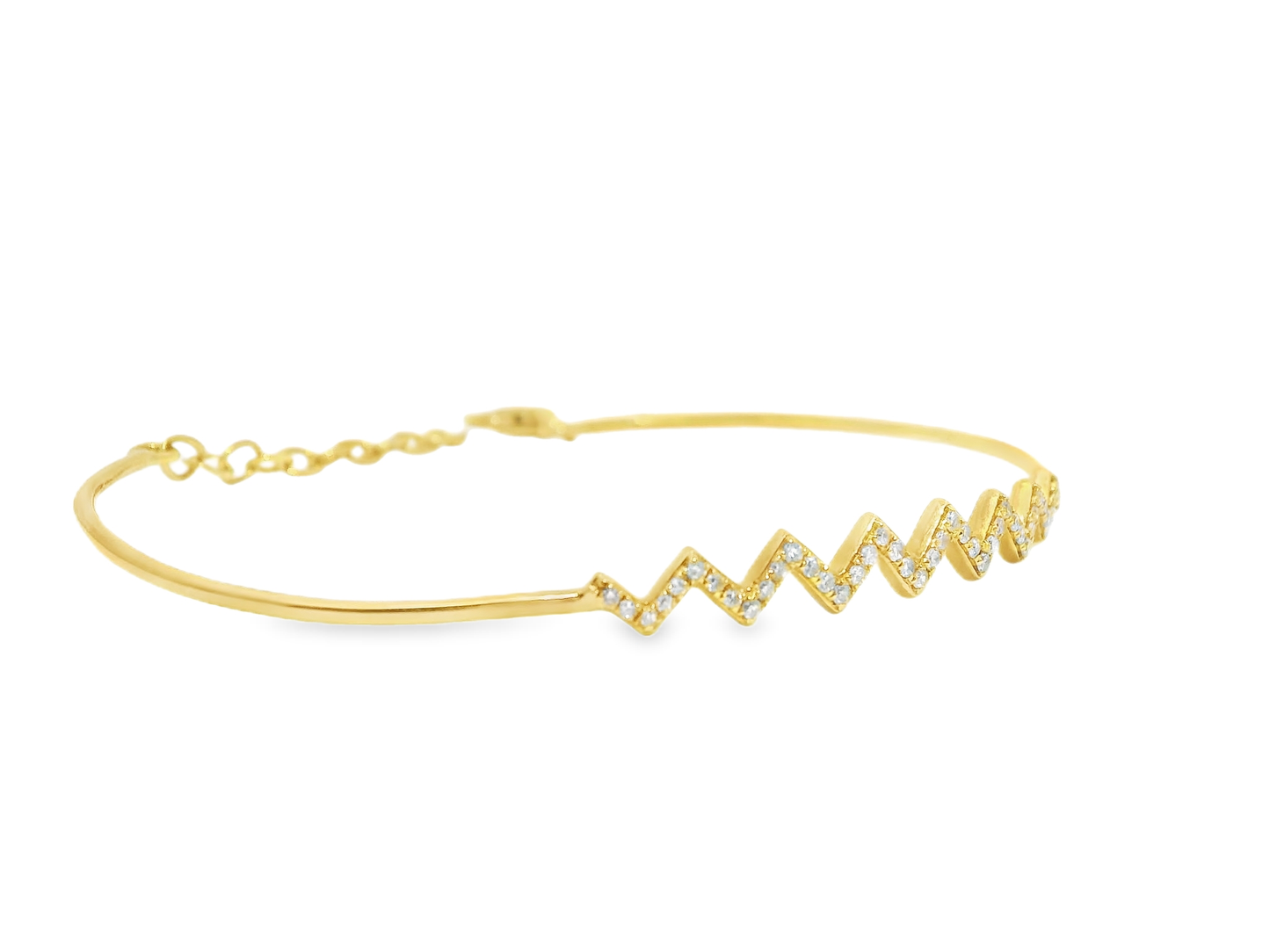 0.15CT Diamond Bangle 18k Yellow Gold