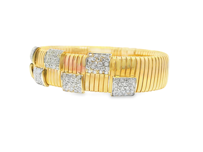 1.86CT Diamond Bangle 14k Rose Gold