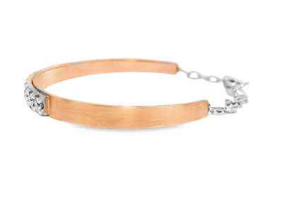 1.35CT Diamond Bangle 14k Rose Gold