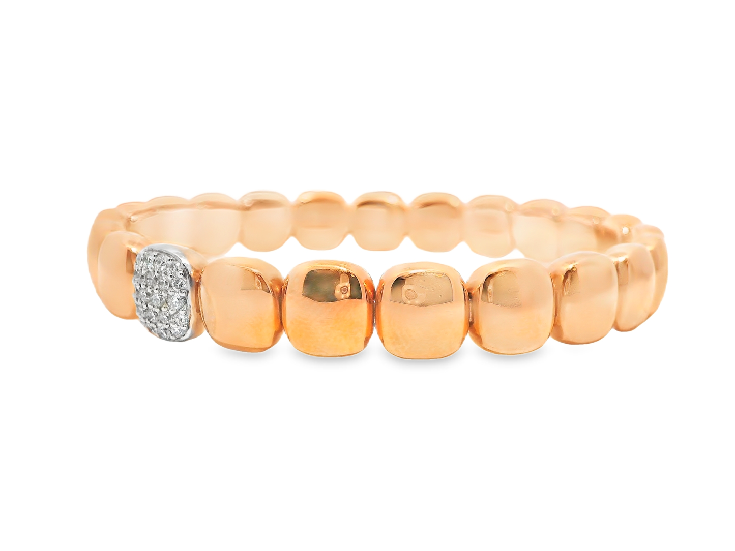 0.29CT Diamond Bangle 18k Rose Gold