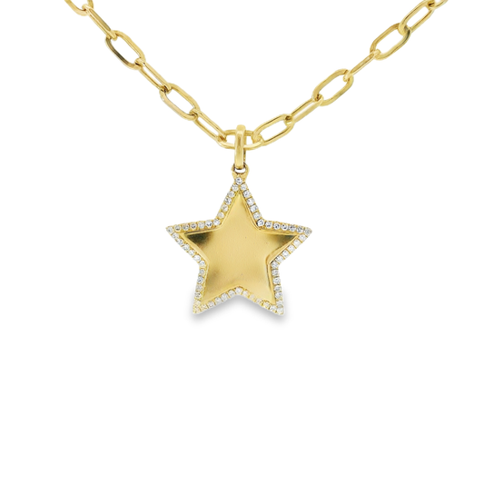 0.18CT Diamond Pendant 14k Yellow Gold