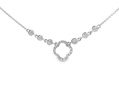 0.17CT Diamond Pendant 14k White Gold