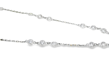 3.00CT Diamond Cross Pendant 14k White Gold