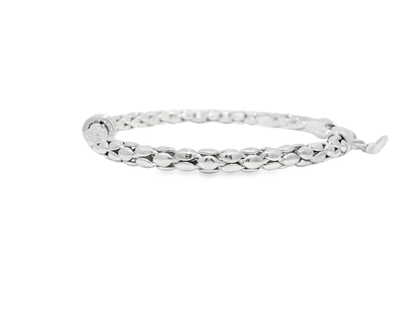 0.29CT Diamond Bangle 14k White Gold