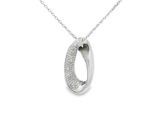 0.25CT Diamond Pendant 14k White Diamond