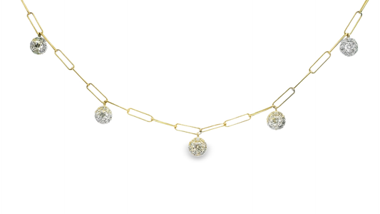 1.11CT Diamond Pendant 14k Yellow Gold