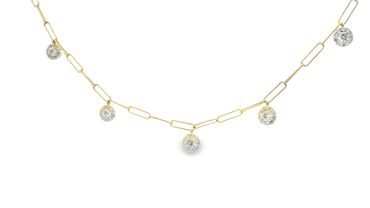 1.11CT Diamond Pendant 14k Yellow Gold