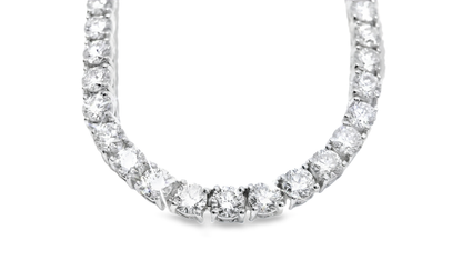13.22CT Lab Diamond Necklace 14k White Gold