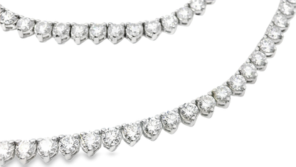 25.63CT Lab Diamond Necklace 14k White Gold