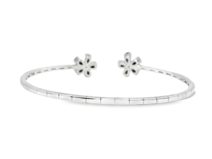 0.33CT Diamond 1.73CT Black Diamond Bangle 18k White Gold