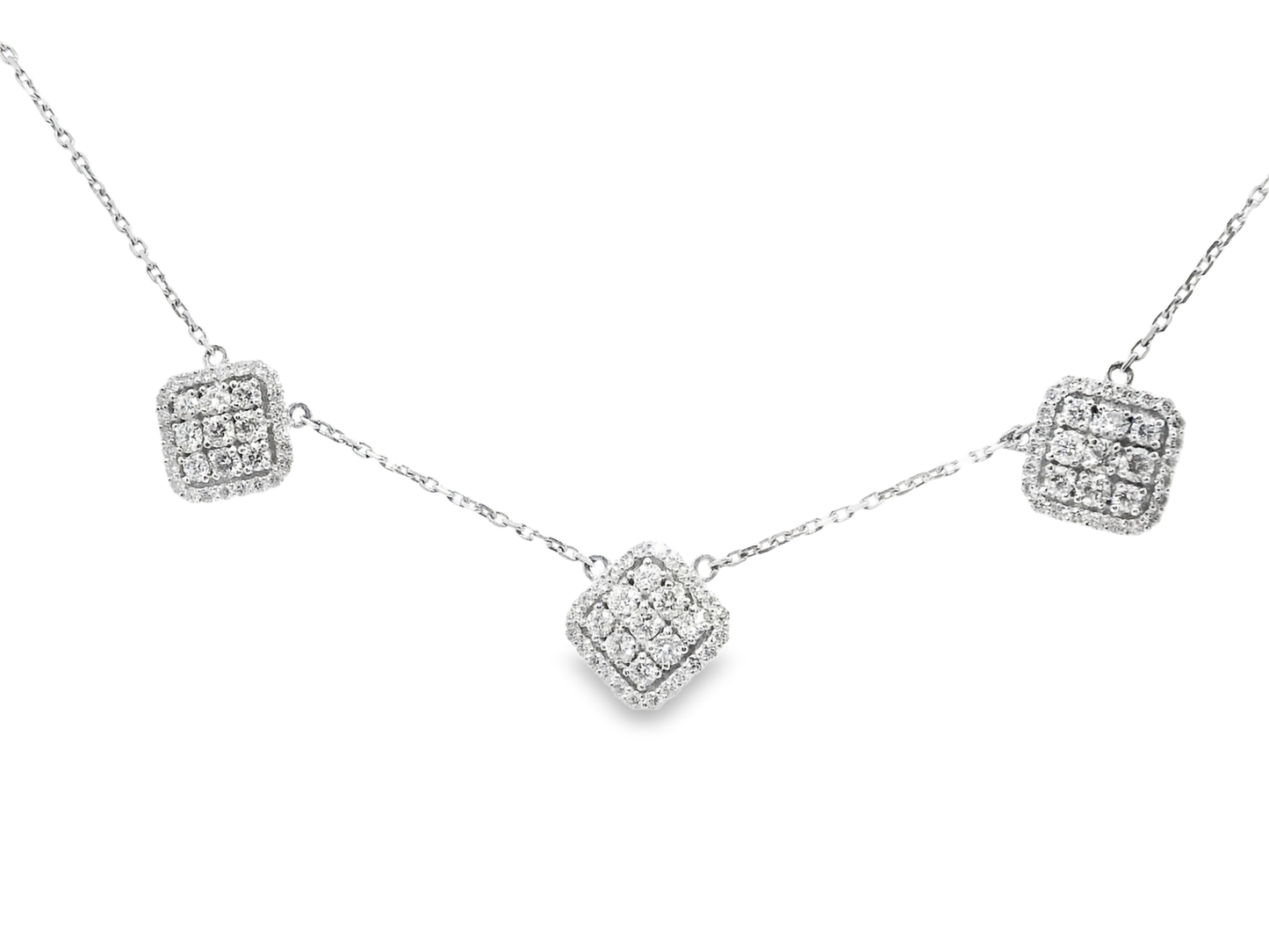 1.62CT Diamond Pendant 14k White Gold