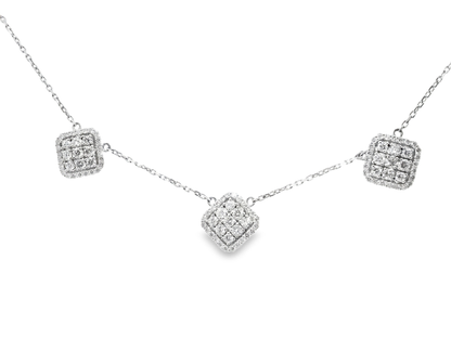 1.62CT Diamond Pendant 14k White Gold