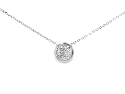 0.50CT Diamond Pendant 18k White Gold