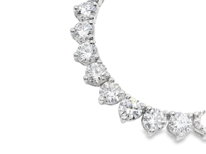 30.98CT Lab Diamond Necklace 14k White Gold