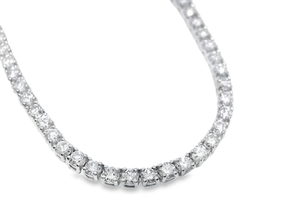 4.65CT Lab Diamond Necklace 14k White Gold