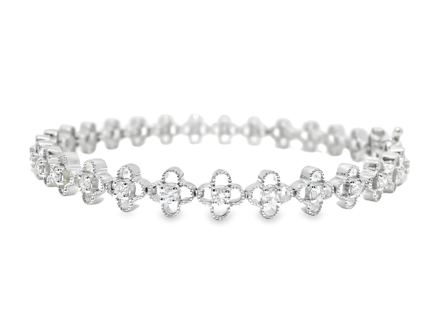 1.06CT Diamond Bracelet 14k White Gold