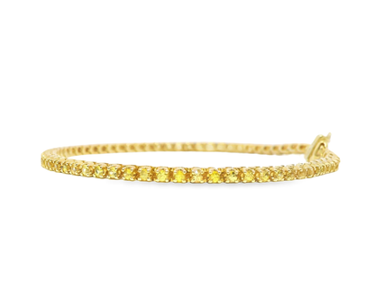 1.95CT Yellow Sapphire Bracelet 14k yellow Gold