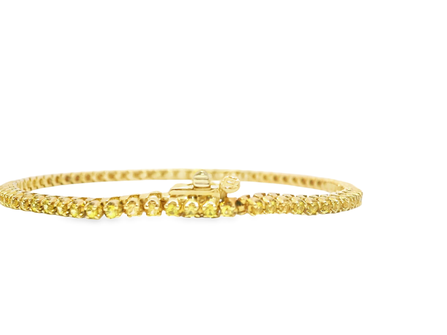 1.95CT Yellow Sapphire Bracelet 14k yellow Gold
