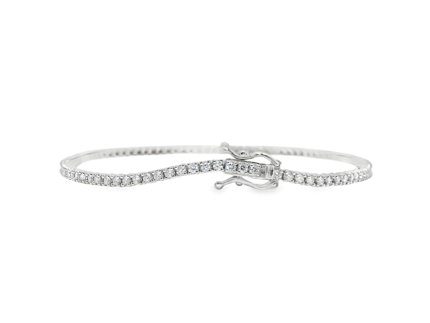 1.17Ct Diamond Bracelet 14k White Gold