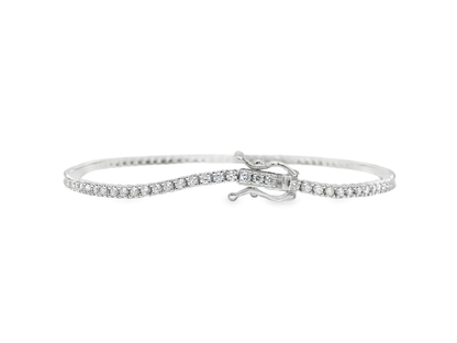 1.17Ct Diamond Bracelet 14k White Gold