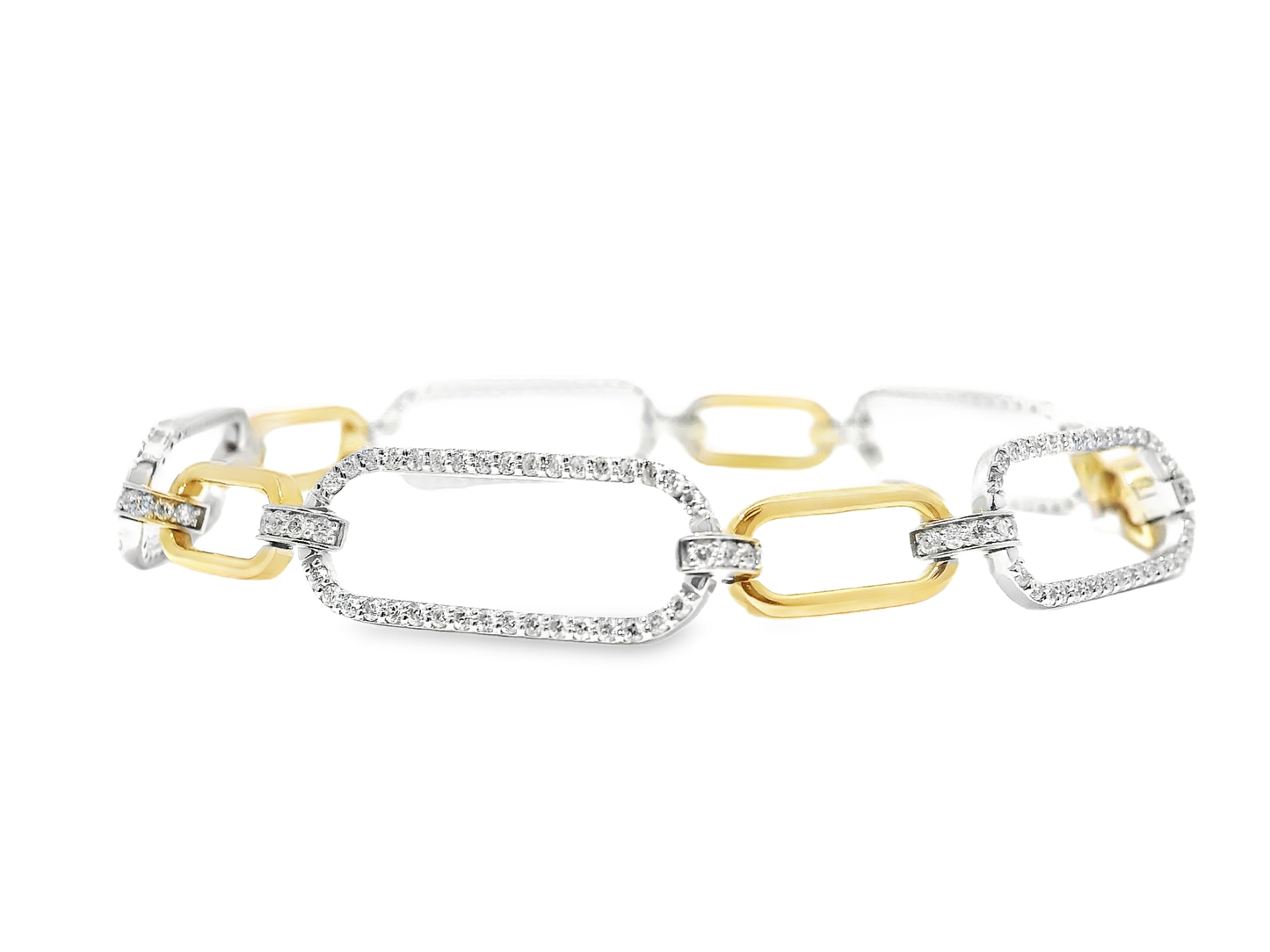 1.48CT Diamond 14k Yellow Gold Bracelet