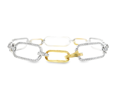 1.48CT Diamond 14k Yellow Gold Bracelet