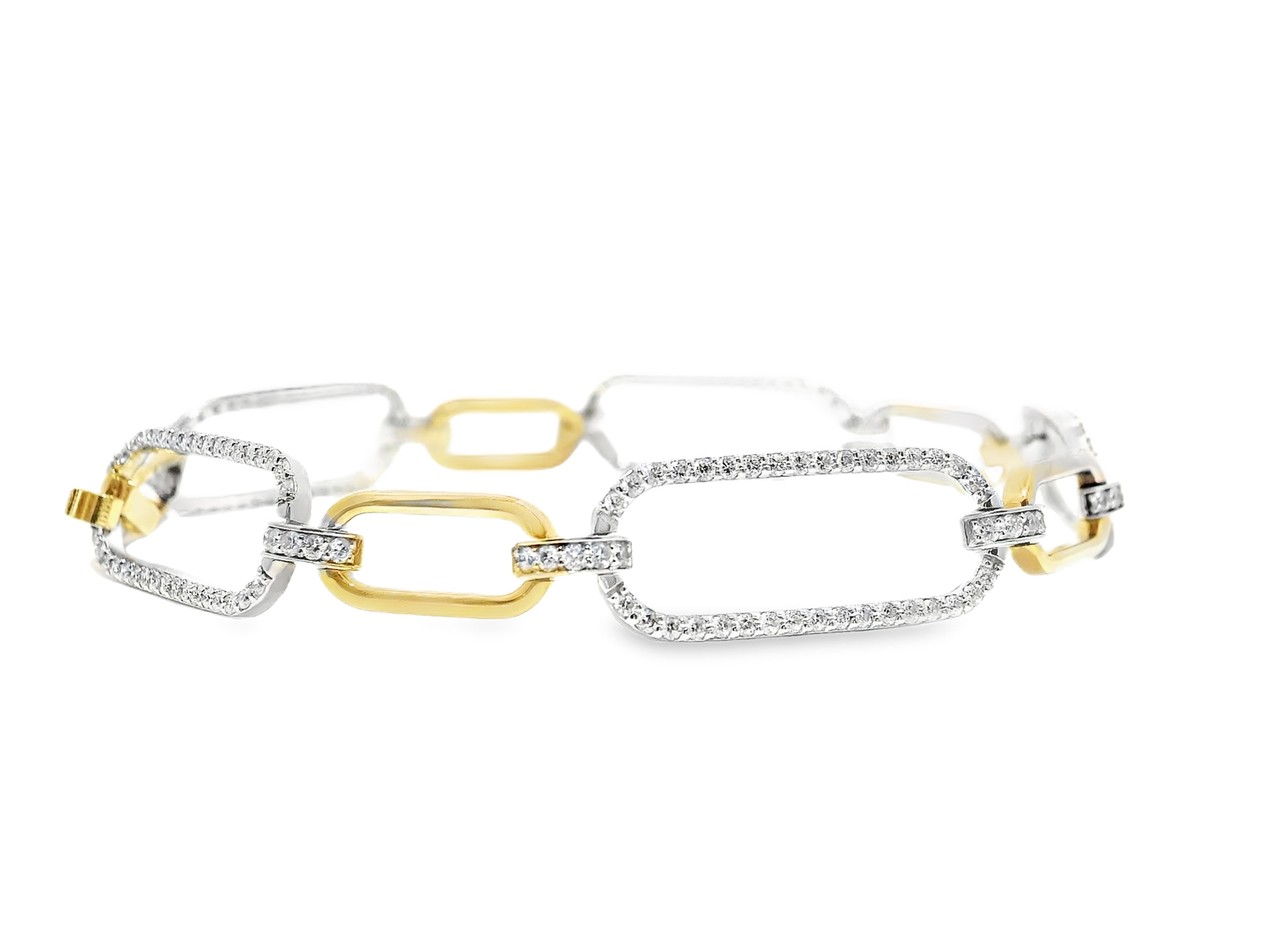 1.48CT Diamond 14k Yellow Gold Bracelet