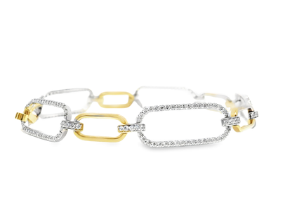 1.48CT Diamond 14k Yellow Gold Bracelet