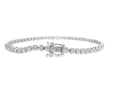 1.32CT Diamond Bracelet 14k White Gold