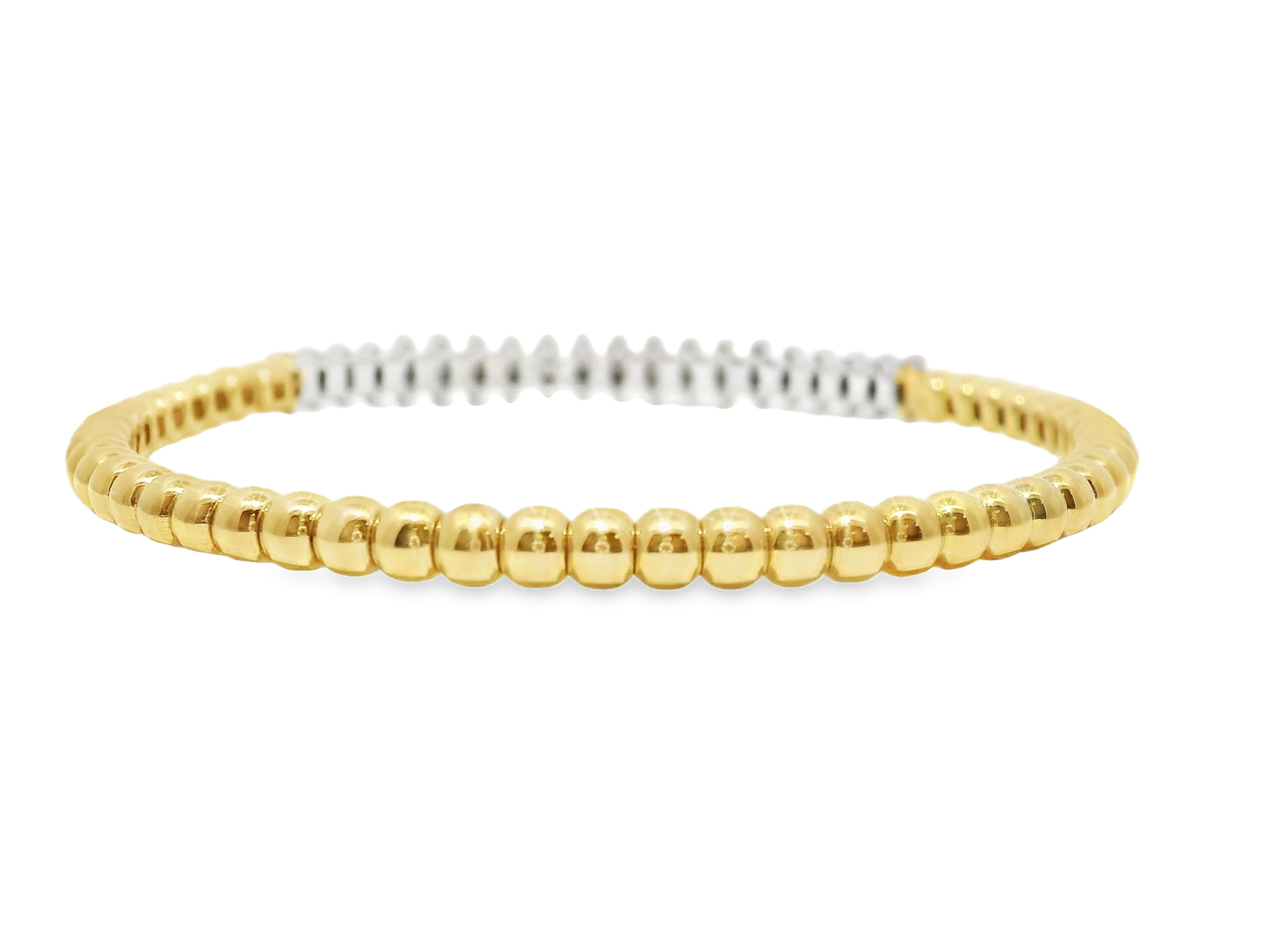 0.83CT Diamond Bangle 14k Yellow Gold
