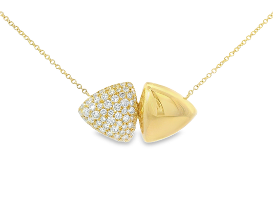 0.99CT Diamond Pendant 14k Yellow Gold