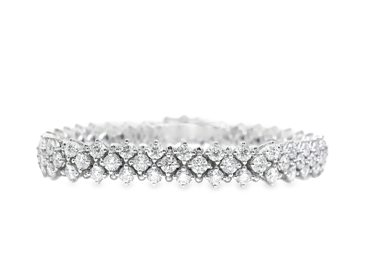 9.70CT Diamond Bracelet 14k White Gold