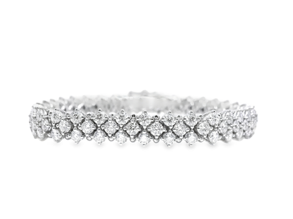 9.70CT Diamond Bracelet 14k White Gold