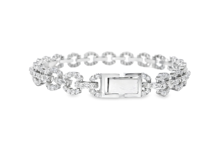3.17CT Diamond Bracelet 14k White Gold