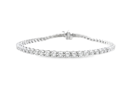 2.36CT Diamond Tennis Bracelet 14k White Gold