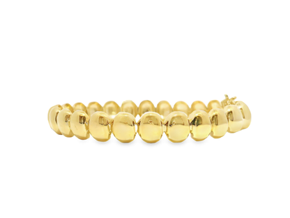Plain Beaded 14k Yellow Gold Bracelet