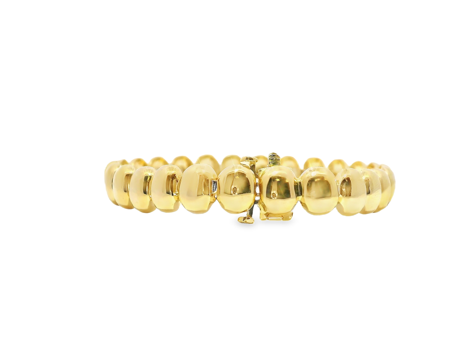 Plain Beaded 14k Yellow Gold Bracelet