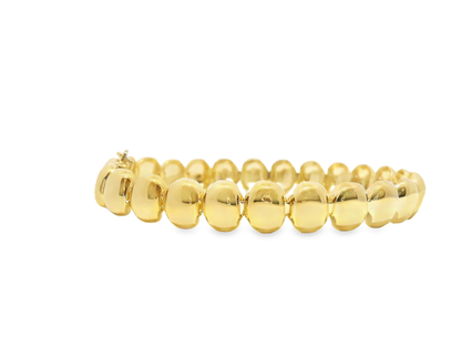 Plain Beaded 14k Yellow Gold Bracelet