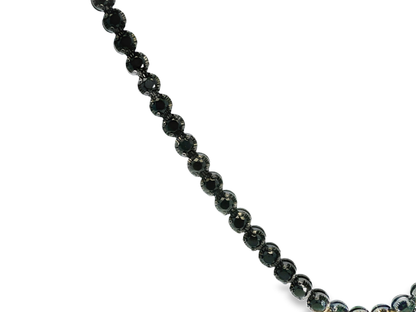 1.10CT Diamond 4.14CT Black Diamond Pendant 18k white Gold