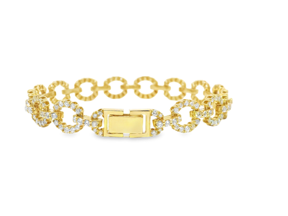 4.33CT Diamond Bracelet 14k Yellow Gold