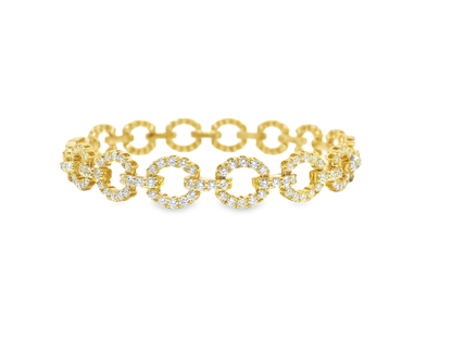 4.33CT Diamond Bracelet 14k Yellow Gold