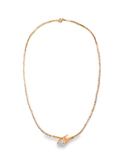 2.69CT Diamond 1.10CT Lab Pear Diamond 14k Rose Gold