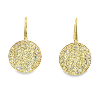 5.21CT Diamond Earring 14k Yellow Gold